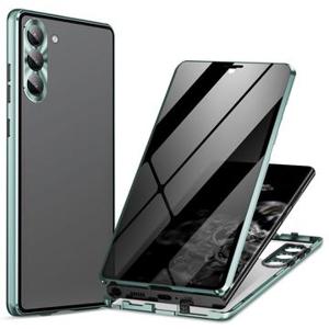 Samsung Galaxy S24 Magnetisch Hoesje met Gehard Glas - Privacy - Groen