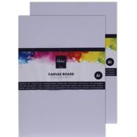 Canvas schilderdoek - 2x - A4 formaat - blanco hobby schilderpaneel