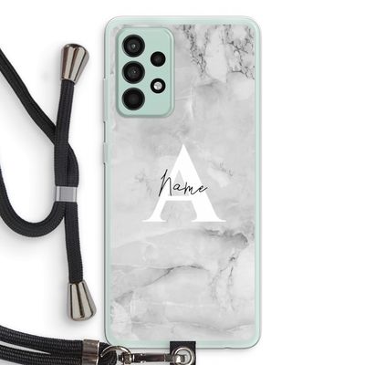 Ivory Marble: Samsung Galaxy A52s 5G Transparant Hoesje met koord