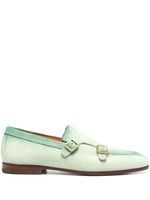 Santoni chaussures en daim à boucles - Vert - thumbnail