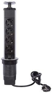 4-Voudige pop-up stekkerdoos Perel EBP04LN-G