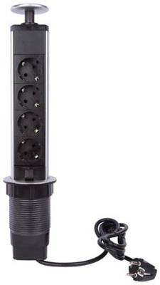 4-Voudige pop-up stekkerdoos Perel EBP04LN-G