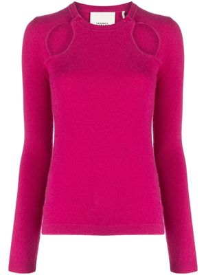 ISABEL MARANT haut en cachemire Velen à découpes - Rose