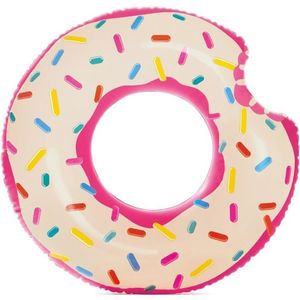 Opblaasbare roze donut XL zwemband 107 cm   -