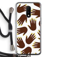 Hands dark: OnePlus 7 Transparant Hoesje met koord Hands dark: OnePlus 7 Transparant Hoesje met koord