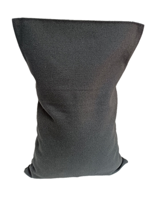 Ecologisch Kersenpitkussen 30x20 cm met wasbaar hoesje (Kleur: Donker Grijs)