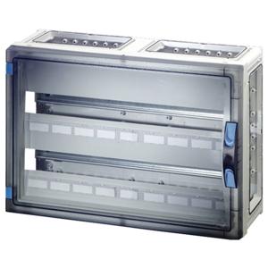 Hensel 68000183 FP 1439 Kleine verdeelkast Opbouw (op muur) Aantal groepen: 54 Aantal rijen: 2 Inhoud: 1 stuk(s)
