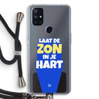 Laat de zon in je hart: OnePlus Nord N10 5G Transparant Hoesje met koord