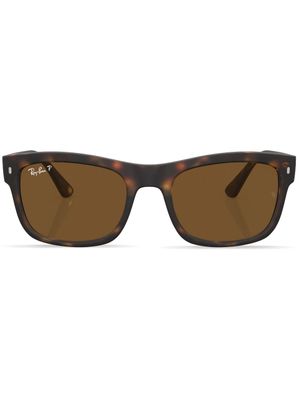Ray-Ban lunettes de soleil carrées à effet écaille de tortue - Vert
