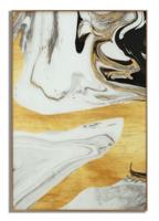 GLAZEN WANDPANEEL MET FRAME GHOSTLY CM 80X3,5X120