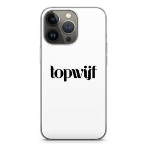 Topwijf Wit: iPhone 13 Pro Transparant Hoesje