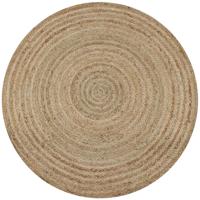 VidaXL Tapijt rond 150 cm gevlochten jute