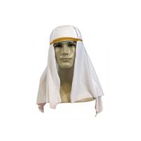 Witte Arabieren carnaval/verkleed hoofddoek - thumbnail