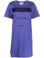 Moschino robe à logo imprimé - Violet - thumbnail