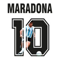 Maradona 10 (Retro Gallery Style Bedrukking)