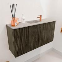 Toiletmeubel Mondiaz Joya Dlux | 80 cm | Meubelkleur Shadow | Faye wastafel Glace Wasbak Midden | 1 kraangat