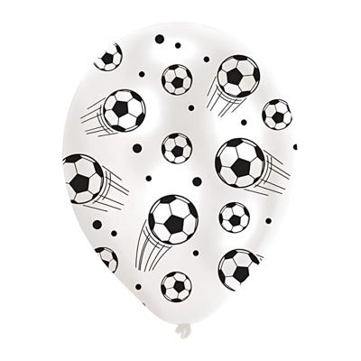 Voetbal ballonnen - 6x - 27,5 cm - voetballen thema - versiering