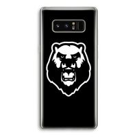 Angry Bear (black): Samsung Galaxy Note 8 Transparant Hoesje