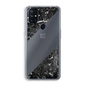 Zwart marmer: OnePlus Nord N10 5G Transparant Hoesje