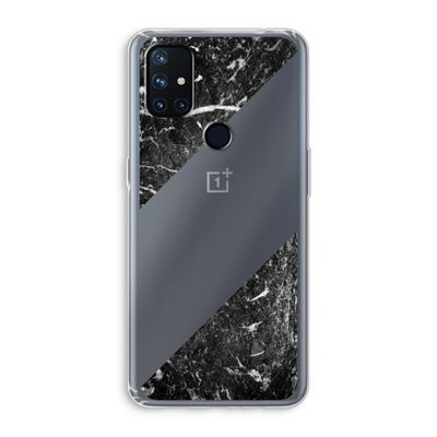 Zwart marmer: OnePlus Nord N10 5G Transparant Hoesje