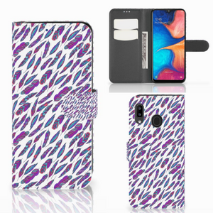 Samsung Galaxy A30 Telefoon Hoesje Feathers Color