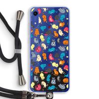 Kleurrijke katten: Honor Play 8A Transparant Hoesje met koord