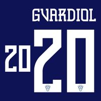 Gvardiol 20 (Officiële Kroatië Away Bedrukking 2022-2023)