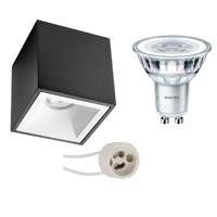 Philips CorePro 840 Opbouwspot Set - Verdiept Vierkant - Mat Zwart/Wit - 3.5W - 4000K