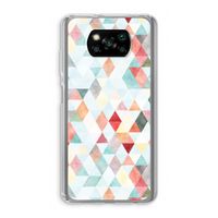Gekleurde driehoekjes pastel: Xiaomi Poco X3 NFC Transparant Hoesje