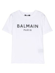 Balmain Kids logo-print cotton T-shirt - Blanc