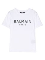 Balmain Kids t-shirt en coton à logo imprimé - Blanc