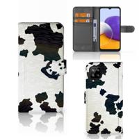 Samsung Galaxy A22 4G | M22 | Telefoonhoesje | Met pasjeshouder | Koeienvlekken