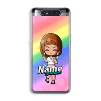 Chibi Maker vrouw: Samsung Galaxy A80 Transparant Hoesje