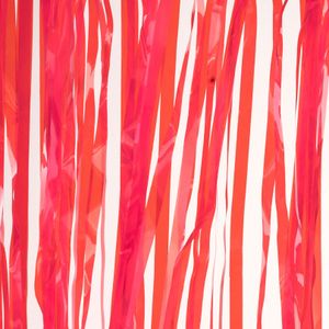 Folie deurgordijn rood transparant 200 x 100 cm   -