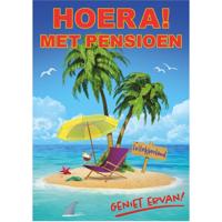 Deurposter Hoera met pensioen - 42 x 59 cm - versiering - feestartikelen Deurposter Hoera met pensioen - 42 x 59 cm - versiering - feestartikelen