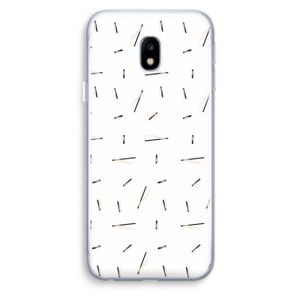 Hipster stripes: Samsung Galaxy J3 (2017) Transparant Hoesje