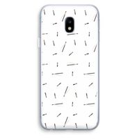 Hipster stripes: Samsung Galaxy J3 (2017) Transparant Hoesje