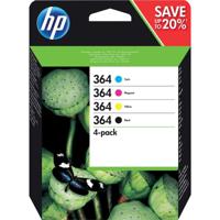 HP 364 originele zwart/cyaan/magenta/gele inktcartridges, 4-pack