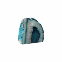Waxinelichthouder Edelsteen Agaat Blauw (ca 8-9 cm hoog) - thumbnail