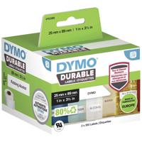 DYMO Rol met etiketten 89 x 25 mm Polypropyleen folie Wit 700 stuk(s) Permanent hechtend 2112285 Universele etiketten, Adresetiketten