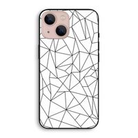 Geometrische lijnen zwart: iPhone 13 mini Biologisch afbreekbaar hoesje