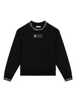 Dolce & Gabbana Kids sweat en coton à logo appliqué - Noir - thumbnail