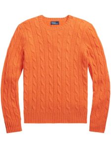 Polo Ralph Lauren pull en cachemire à tricot torsadé - Orange