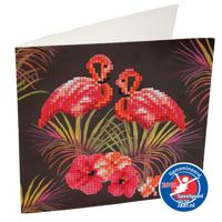 Craft Buddy Crystal Art Diamond Painting Flamingo&apos;s 18x18 cm
