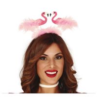 Fiestas Guirca Verkleed haarband flamingo - tropical/Hawaii party - Carnaval diadeem   - - thumbnail