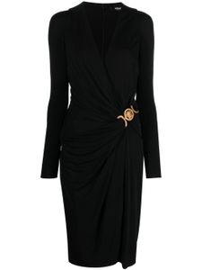 Versace robe portefeuille Medusa mi-longue 95 - Noir