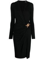 Versace robe portefeuille Medusa mi-longue 95 - Noir - thumbnail