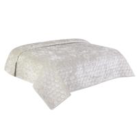Unique Living Bedsprei Amiens - creme wit - 170 x 220 cm - katoen/polyester - luxe motief
