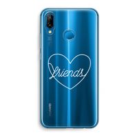 Friends heart pastel: Huawei P20 Lite Transparant Hoesje