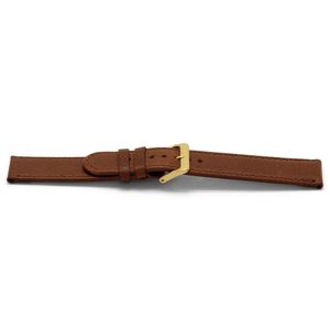 Horlogeband Universeel D401Z Leder Bruin 14mm